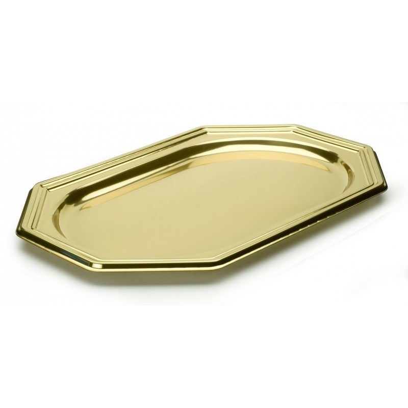 Sabert - Plat octogonal 46x30 cm - Or